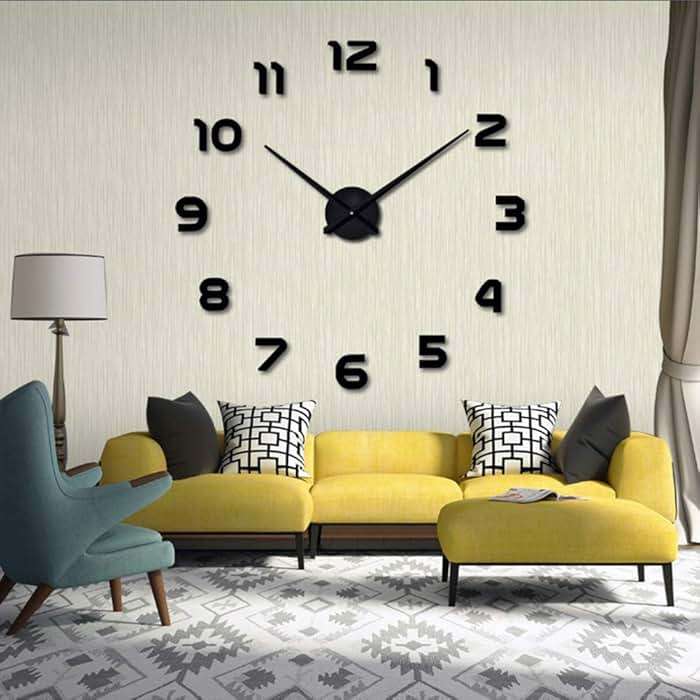 FASHION in THE CITY 3D DIY Mirror Surface Wall Clock Big Size Wall Decorative Clocks Silent Non Ticking Movement Clocks - Image 3