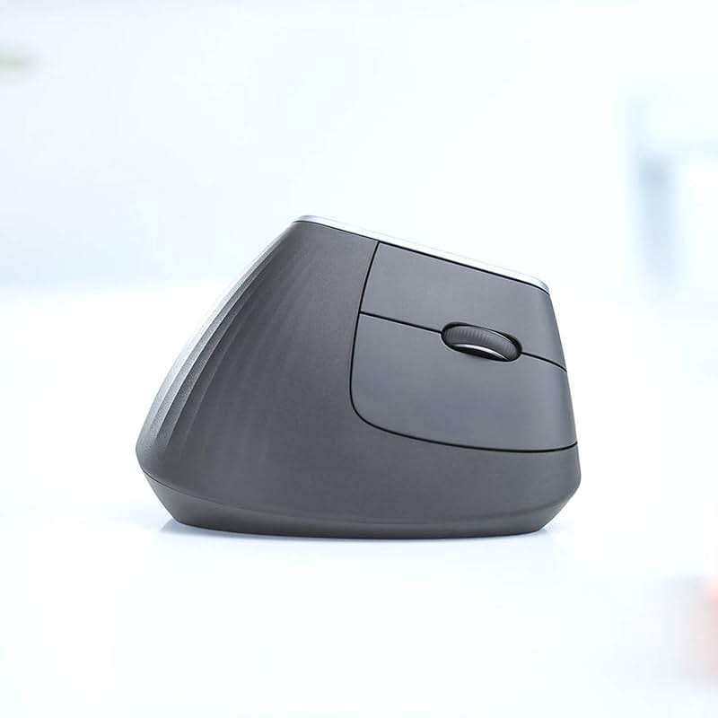 Logitech MX Vertical Wireless Mouse – Ergonomic Design Reduces Muscle Strain, Move Content Between 3 Windows and Apple Computers, Rechargeable, Graphite - Image 11