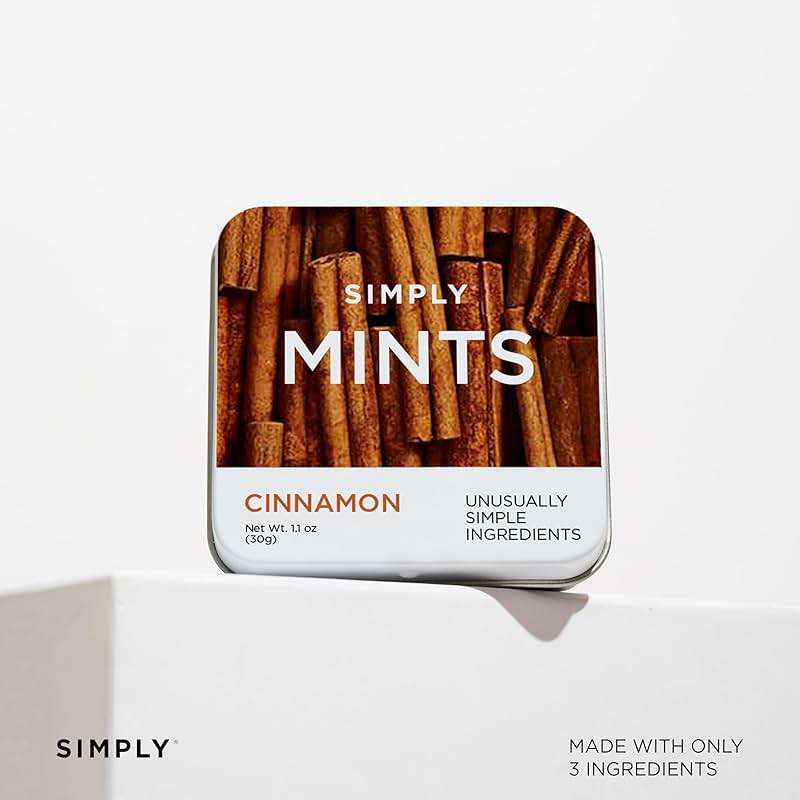 SIMPLY MINTS Natural Cinnamon Breath Mints, 6 Pack (180 Pieces), Made with Real Cinnamon Oil | Aspartame-Free, Sorbitol-Free, Xylitol-Free, Vegan, Kosher, Gluten Free, Non-GMO - Image 3