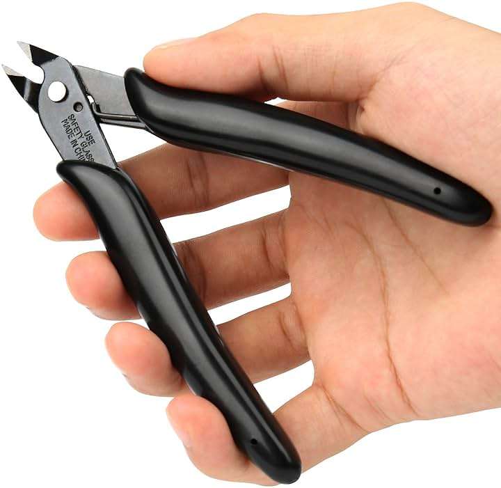 Small Wire Cutters with Spring 2-Pack Diagonal Flush Cutters 5" Black | for Zip Ties, Model, Jewelry Making, 3d Printer Filament, Electronics, Confined Areas - Image 6