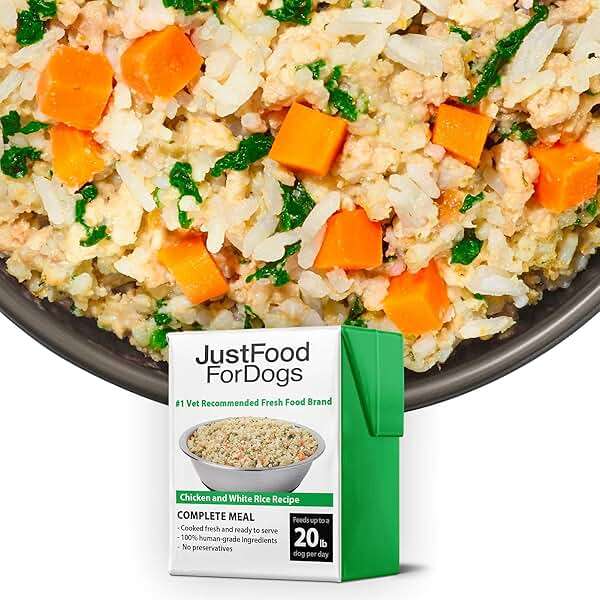 JustFoodForDogs Pantry Fresh Wet Dog Food, Complete Meal or Dog Food Topper, Chicken & White Rice Human Grade Dog Food Recipe - 12.5 oz (Pack of 12) - Image 1