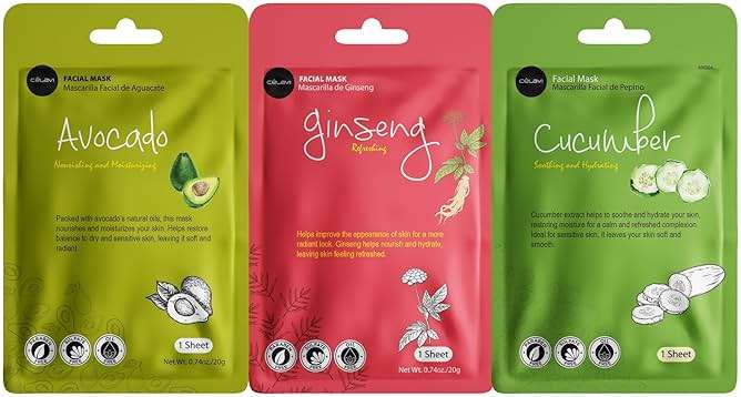 Celavi Essence Facial Sheet Face Mask Variety Set Classic Authentic Korean Moisturizing Skincare (12-Packs) - Image 6