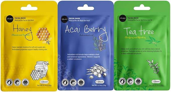 Celavi Essence Facial Sheet Face Mask Variety Set Classic Authentic Korean Moisturizing Skincare (12-Packs) - Image 9
