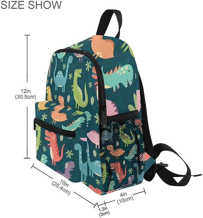 ALAZA Cute Toddler Backpack Dinosaurs Colorful Backpack for Boys Girls Kindergarten Backpack Toddlers Daycare Bag Preschool Backpack - Image 4
