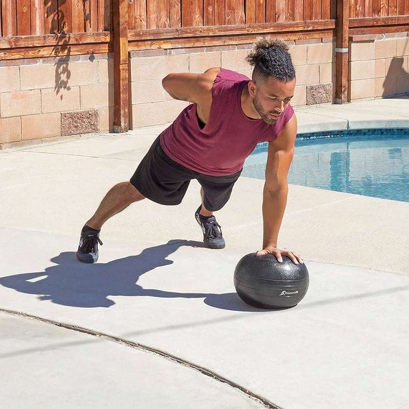 ProsourceFit Slam Medicine Balls 5, 10, 15, 20, 25, 30, 50lbs Smooth and Tread Textured Grip Dead Weight Balls for Strength and Conditioning Exercises, Cardio and Core Workouts - Image 2