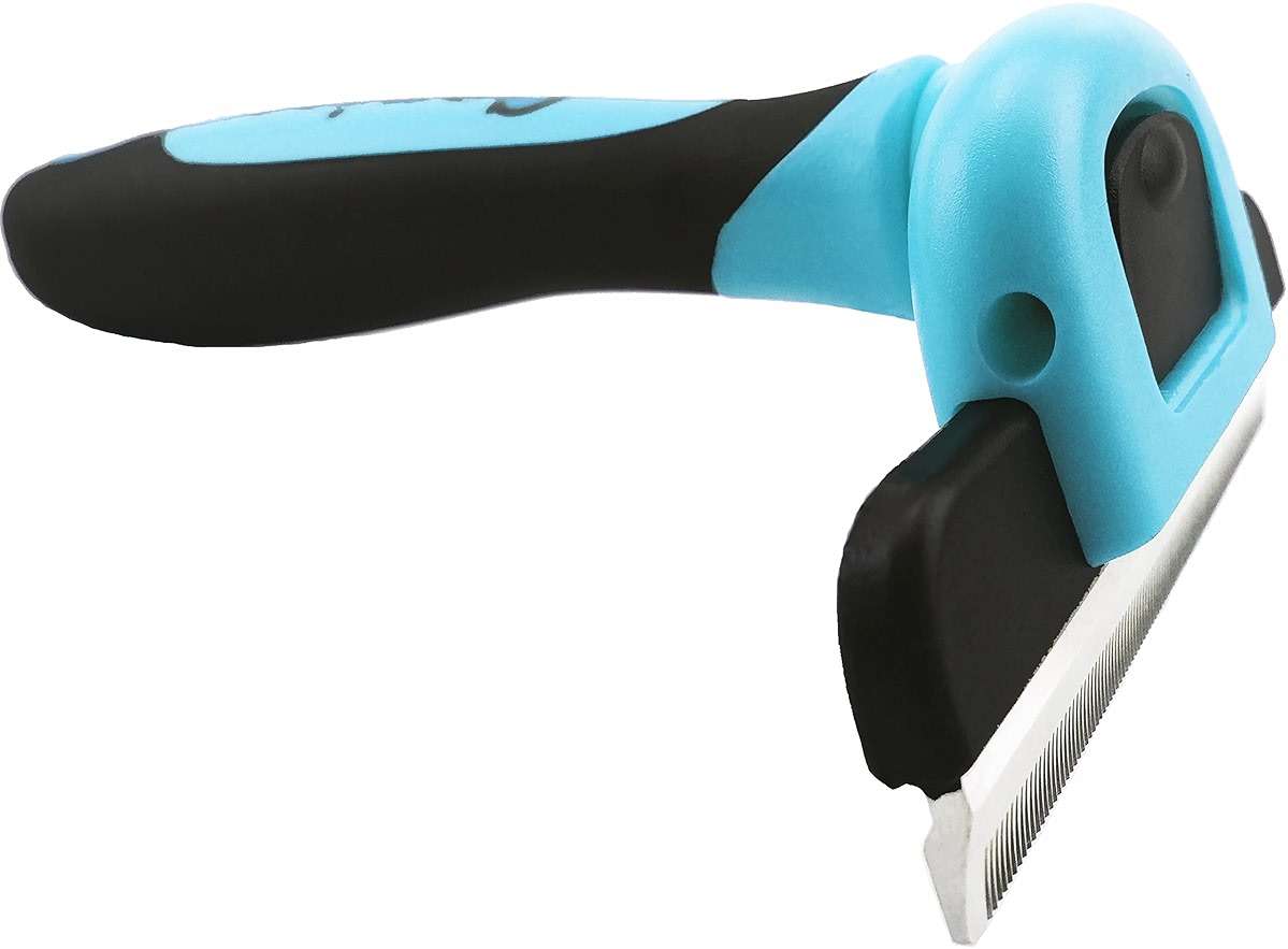 Gonicc PDT- 1001 Professional Pet De Shedding comb Tool Blue | Effectively Reduces Shedding by Up to 95%, Ideal for Short, Medium, Long Hair, Ergonomic Non-Slip Handles, Durable And Stable - Image 2