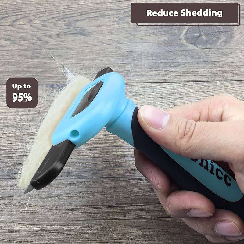 Gonicc PDT- 1001 Professional Pet De Shedding comb Tool Blue | Effectively Reduces Shedding by Up to 95%, Ideal for Short, Medium, Long Hair, Ergonomic Non-Slip Handles, Durable And Stable - Image 5