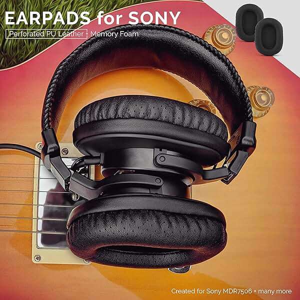 Brainwavz Perforated Replacement Earpads for Sony MDR 7506, V6 & CD900ST with Memory Foam Ear Pad & Suitable for Other On Ear Headphones (Black) - Image 4