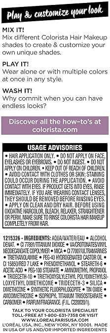 L'oreal Paris Hair Color Colorista Makeup 1-day for Blondes, Lilac500, 1 Fluid Ounce - Image 14
