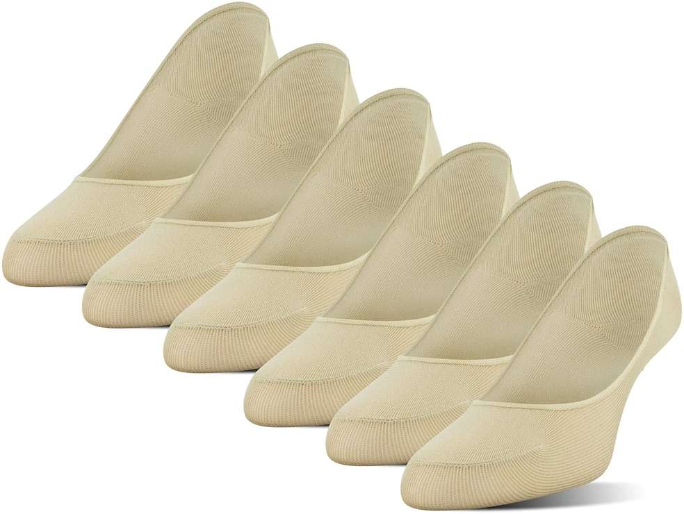 Peds Women's Sheer Low Cut No Show Socks, 6-Pairs - Image 1
