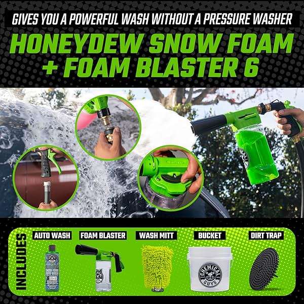 Chemical Guys Car Wash Kit 14-Pc Arsenal Builder - with Foam Blaster, Wash Bucket, Towels, Applicators, and 16 oz Soaps, Waxes, and Cleaners - Complete Car Detailing Gift Set, Works with Garden Hose - Image 3