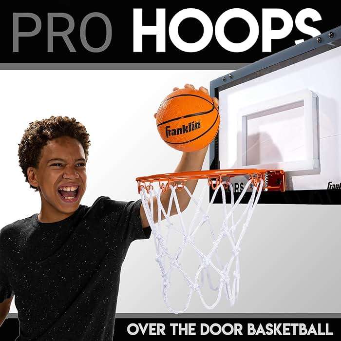 Franklin Sports Mini Basketball Hoops-Indoor Over The Door Mini Hoop+Basketball Sets-Perfect Accessory for Bedroom+Office - Image 7