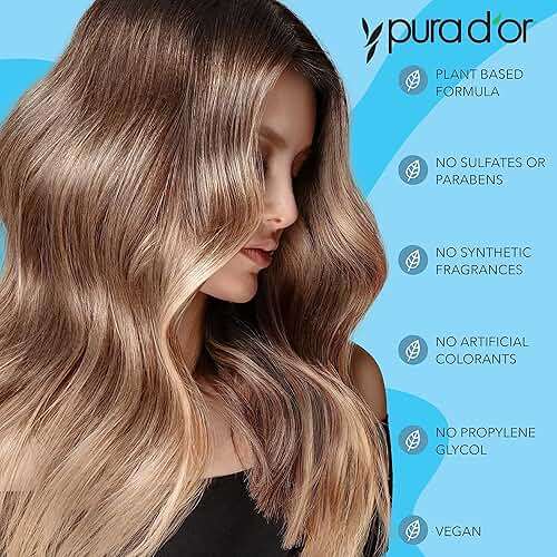 PURA D'OR Scalp Therapy Shampoo & Conditioner Set (16oz x 2) Dry, Itchy Scalp-Hydrates & Nourishes Hair w/Tea Tree, Peppermint, Argan Oil & Biotin, All Hair Type, Men Women (Packaging Varies) - Image 4