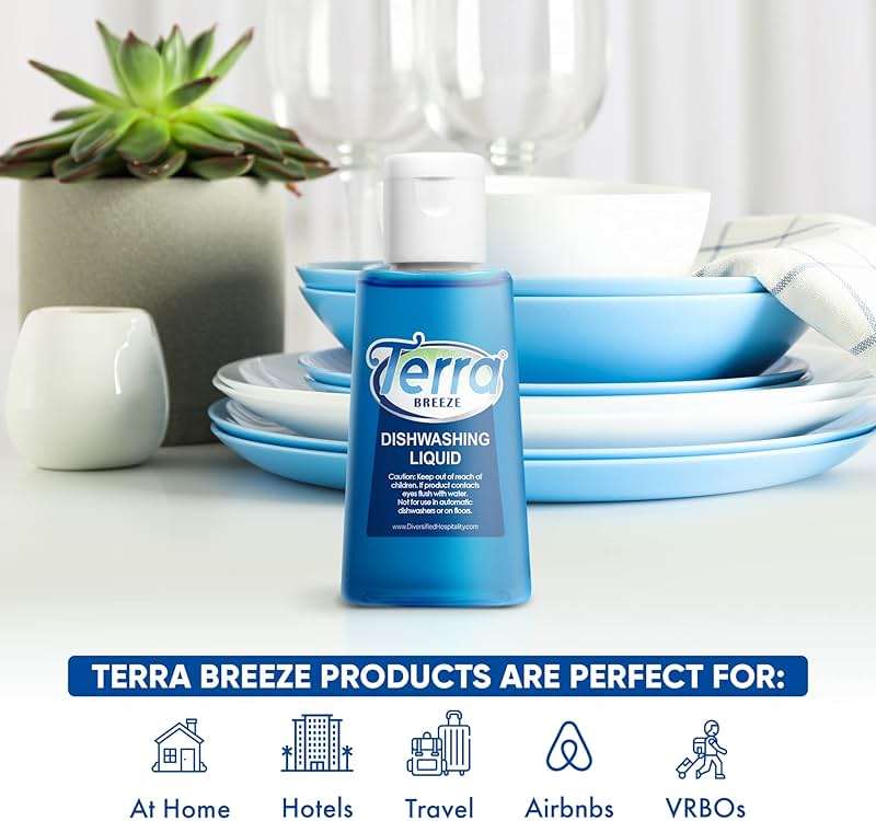 Terra Breeze Tiny Dish Soap Detergent, 1.7 oz (Case of 144) - Image 2