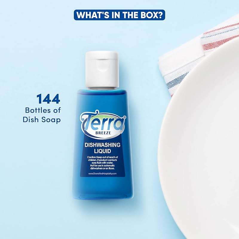 Terra Breeze Tiny Dish Soap Detergent, 1.7 oz (Case of 144) - Image 3