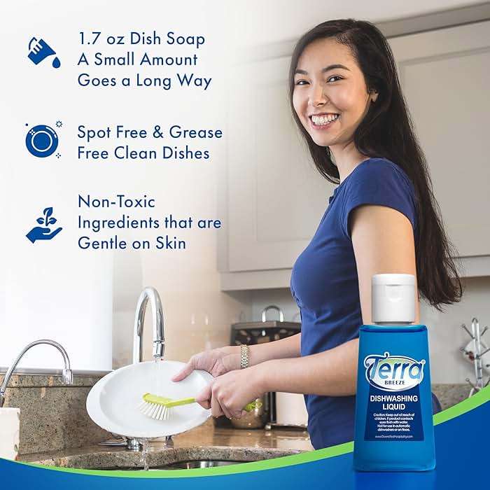 Terra Breeze Tiny Dish Soap Detergent, 1.7 oz (Case of 144) - Image 4