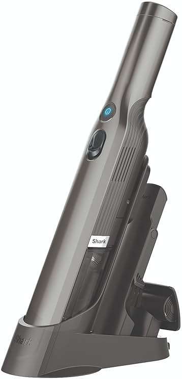 Shark WV201 WANDVAC Handheld Vacuum, Lightweight at 1.4 Pounds with Powerful Suction, Charging Dock, Single Touch Empty and Detachable Dust Cup,Graphite, Slate - Image 1