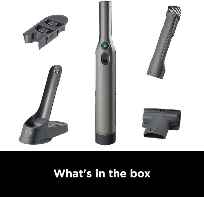 Shark WV201 WANDVAC Handheld Vacuum, Lightweight at 1.4 Pounds with Powerful Suction, Charging Dock, Single Touch Empty and Detachable Dust Cup,Graphite, Slate - Image 15