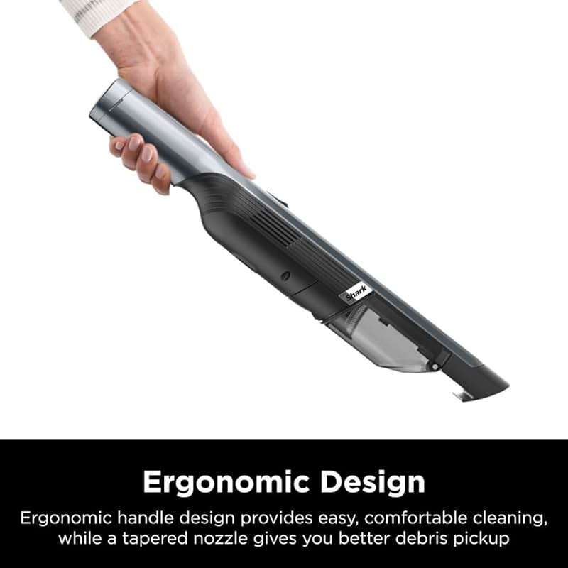 Shark WV201 WANDVAC Handheld Vacuum, Lightweight at 1.4 Pounds with Powerful Suction, Charging Dock, Single Touch Empty and Detachable Dust Cup,Graphite, Slate - Image 9