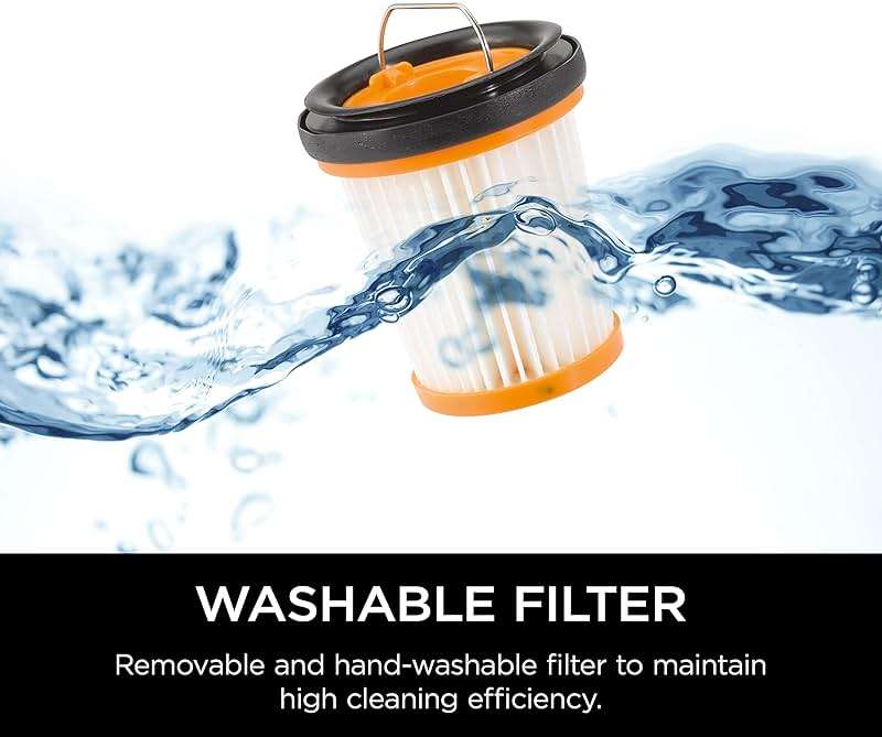 Shark WV201 WANDVAC Handheld Vacuum, Lightweight at 1.4 Pounds with Powerful Suction, Charging Dock, Single Touch Empty and Detachable Dust Cup,Graphite, Slate - Image 10
