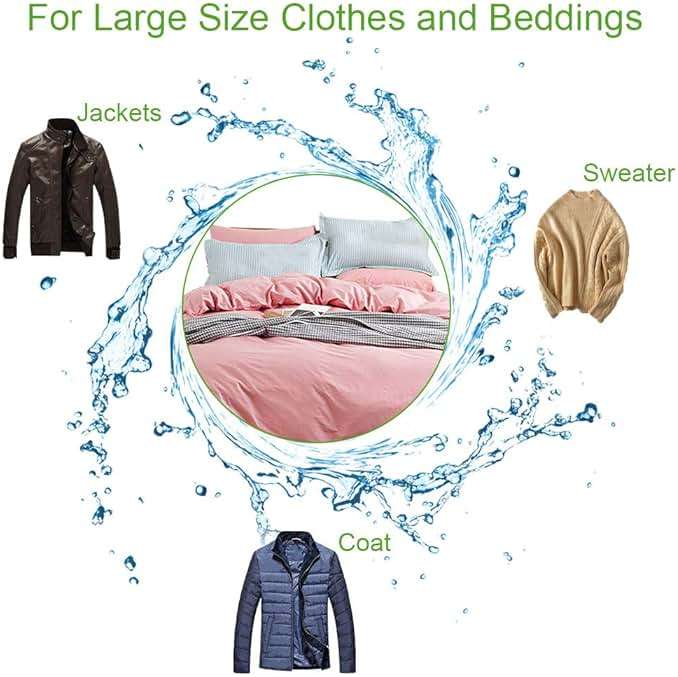 OTraki 2 Pack Extra Large Laundry Mesh Bag 43 x 35 Inch Mesh Laundry Bag Zippered Big Net Bag for Blanket Sweater Coat Bedding Sheet in Home Dorm Hotel Don't Drying, Melting 140-176℉, White - Image 3