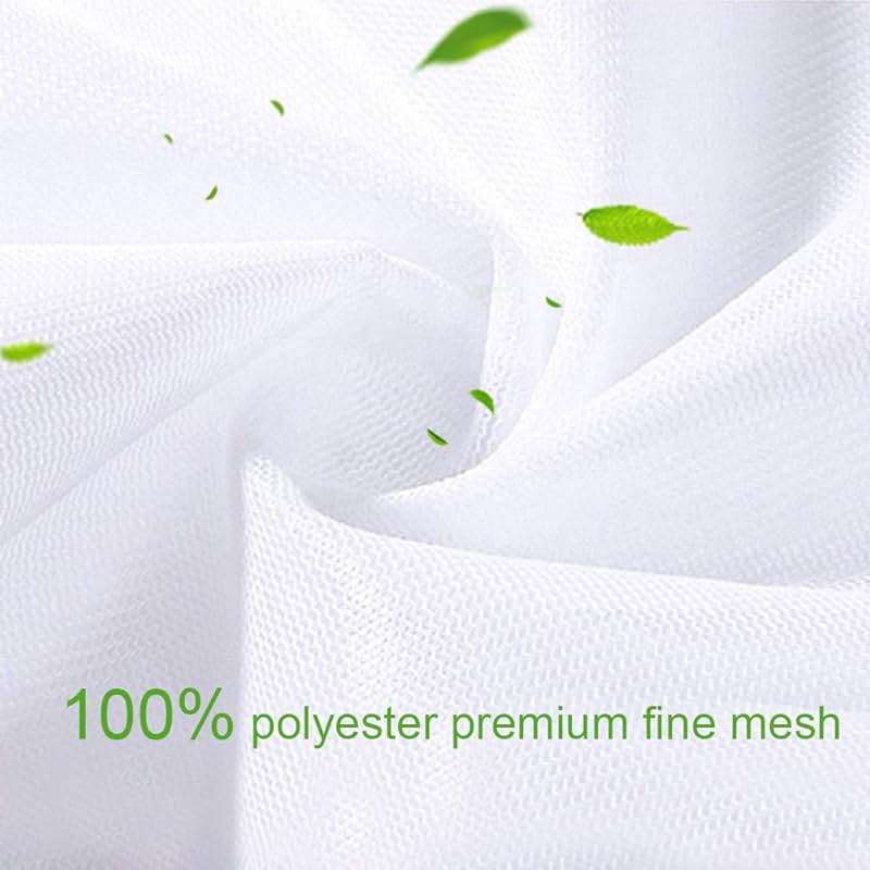 OTraki 2 Pack Extra Large Laundry Mesh Bag 43 x 35 Inch Mesh Laundry Bag Zippered Big Net Bag for Blanket Sweater Coat Bedding Sheet in Home Dorm Hotel Don't Drying, Melting 140-176℉, White - Image 6