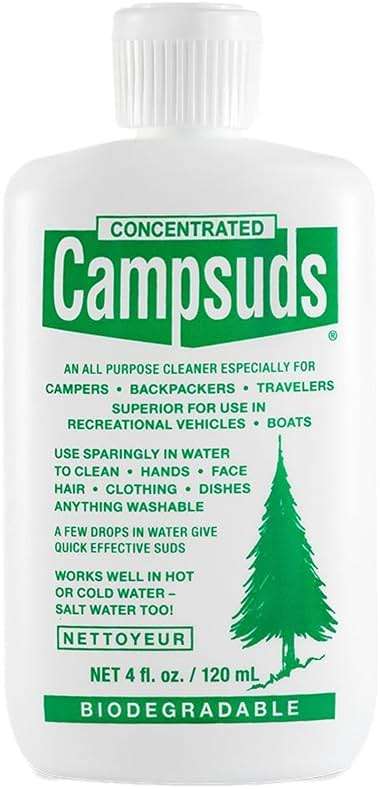 Sierra Dawn Classic Campsuds Biodegradable Camping Soap - The Original Camp Dish Soap, Shampoo, Body Wash - Wilderness Wash for Backpacking & Travel, 4 Fl Oz - Image 1