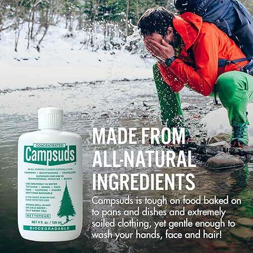 Sierra Dawn Classic Campsuds Biodegradable Camping Soap - The Original Camp Dish Soap, Shampoo, Body Wash - Wilderness Wash for Backpacking & Travel, 4 Fl Oz - Image 2