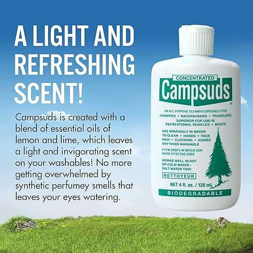 Sierra Dawn Classic Campsuds Biodegradable Camping Soap - The Original Camp Dish Soap, Shampoo, Body Wash - Wilderness Wash for Backpacking & Travel, 4 Fl Oz - Image 3