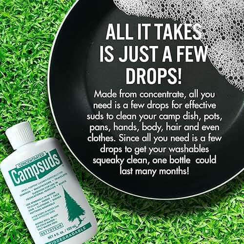 Sierra Dawn Classic Campsuds Biodegradable Camping Soap - The Original Camp Dish Soap, Shampoo, Body Wash - Wilderness Wash for Backpacking & Travel, 4 Fl Oz - Image 4