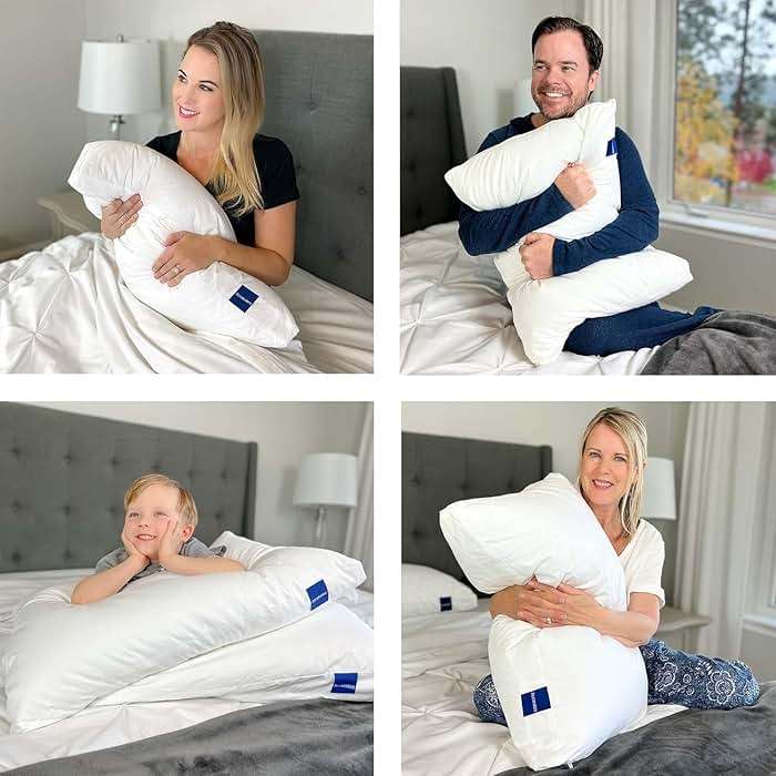 ACCURATEX Pillows King Size Set of 2, Hybrid Shredded Memory Foam Pillow[Adjustable Loft], Fluffy Down Alternative Fill Removable Cotton Cover, Firm Supportive Pillow for Side Back Sleepers - Image 6