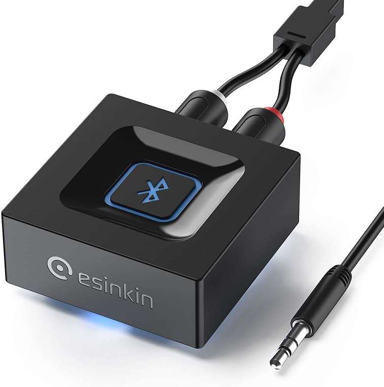 Esinkin Wireless Audio Receiver for Music Streaming Sound System Works with Smart Phones, Tablets and Car, Wireless Adapter for Speakers - Image 1
