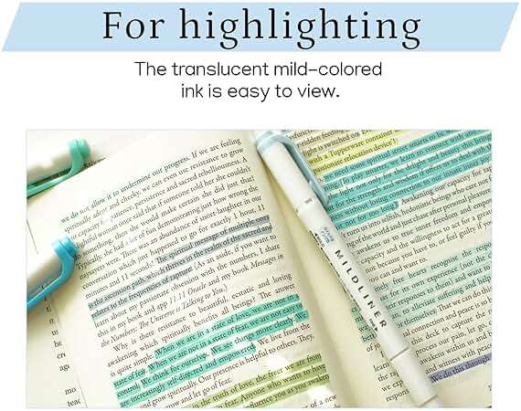 ZEBRA MILDLINER Double-Ended Creative Highlighter Cool Color (Blue, Blue Green, Green, Dark Blue, Smoke Blue, Cyan, Citrus Green, Summer Green, Lavender, Soda Blue, Olive) / qullity Blue pouch - Image 6