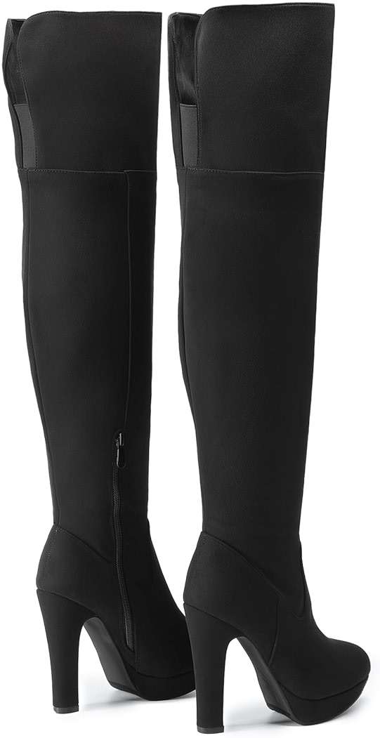 DREAM PAIRS Women's HIGHPLAT Chunky Thigh High Over The Knee High Heel Boots - Image 5