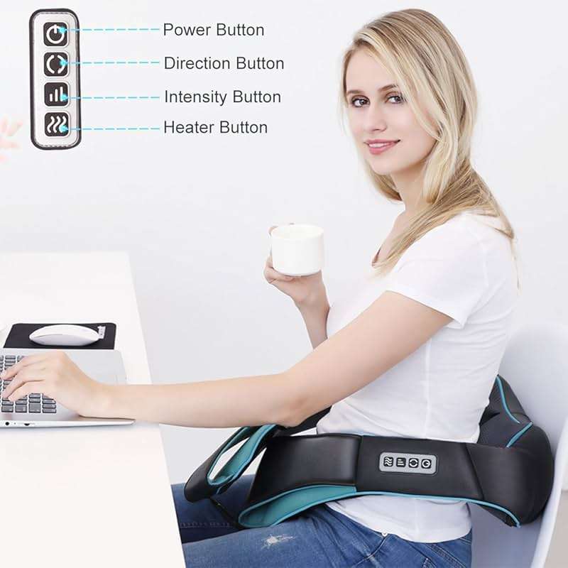 Mo Cuishle Fathers Day Dad Gifts, Shiatsu Back Shoulder and Neck Massager with Heat, Electric Deep Tissue 4D Kneading Massage, Best Gifts for Women Men Mom Wife Husband her him, Mothers Day, Christmas - Image 4