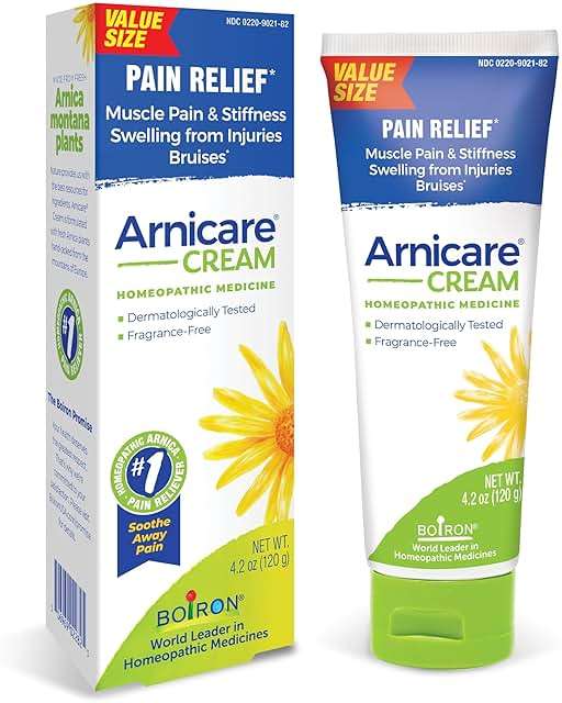 Boiron Arnicare Cream for Joint Pain, Muscle Pain, Swelling, Soreness, Stiffness, and Bruises - Fast Absorbing and Fragrance-Free - 4.2 oz - Image 1