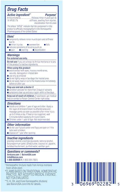 Boiron Arnicare Cream for Joint Pain, Muscle Pain, Swelling, Soreness, Stiffness, and Bruises - Fast Absorbing and Fragrance-Free - 4.2 oz - Image 7