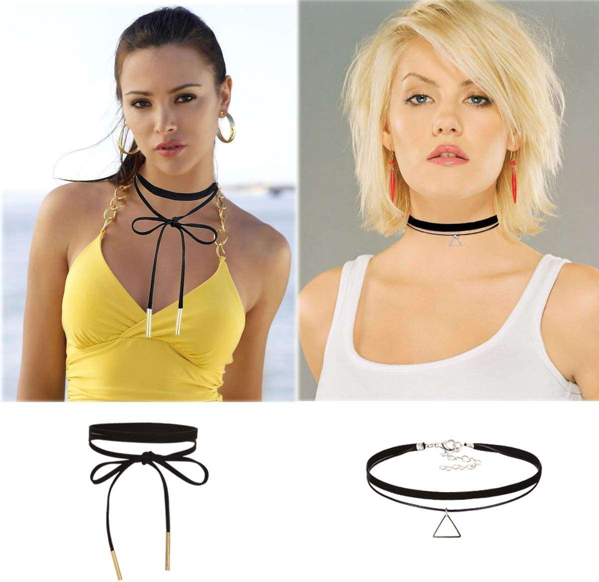 K&Q 52 PCS Choker Necklace, Classic Gothic Black Cute Lace Velvet Collar Choker Necklace Set - Image 6