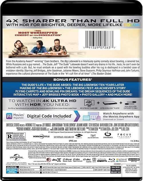 The Big Lebowski - 20th Anniversary Edition 4K Ultra HD + Blu-ray + Digital - Image 3