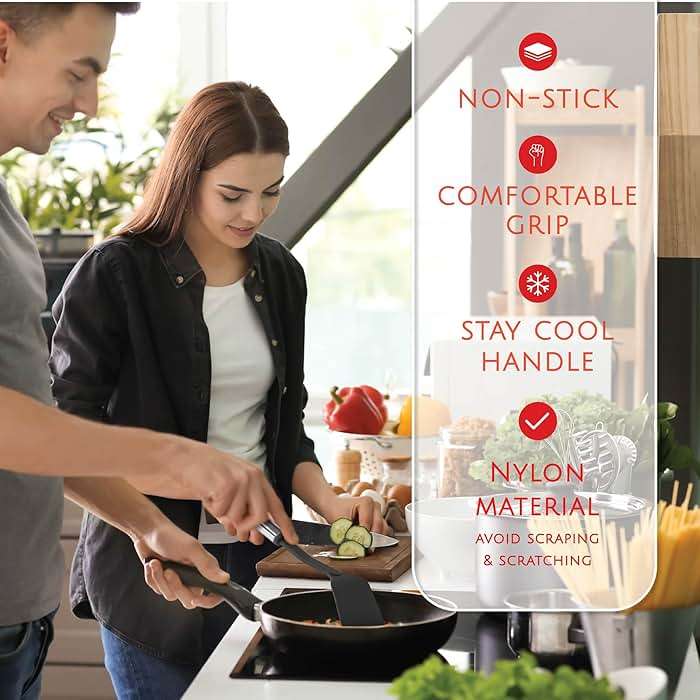 Kitchen Utensils Set 35 PCS Cooking Utensils Set, Nonstick and Heat Resistant Nylon Stainless Steel Silicone Spatula Set - Kitchen Gadgets Home Essentials Kitchen Accessories, Apartment Must Haves - Image 4