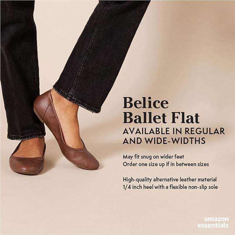 Amazon Essentials Women's Belice Comfortable Slip-On Ballet Flats Shoes - Image 6