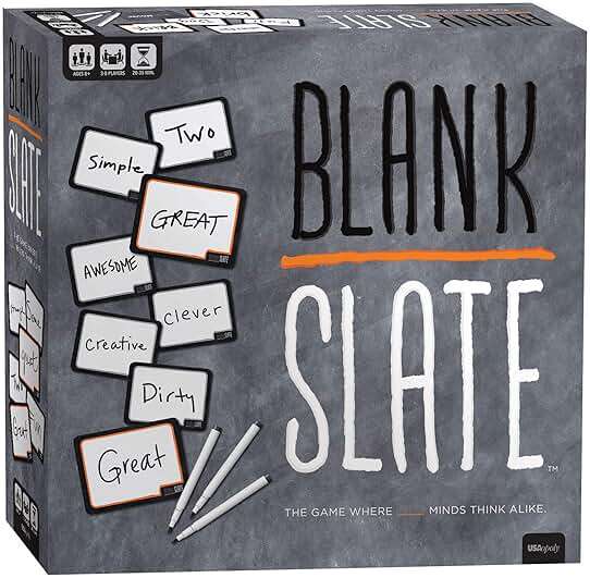 USAOPOLY BLANK SLATE, Where Great Minds Think Alike, Fun Family-Friendly Board Game, Word Association Party Game, Easy to Learn, Fun to Play Family Game Night, 3-8 Players, Ages 8+ - Image 1