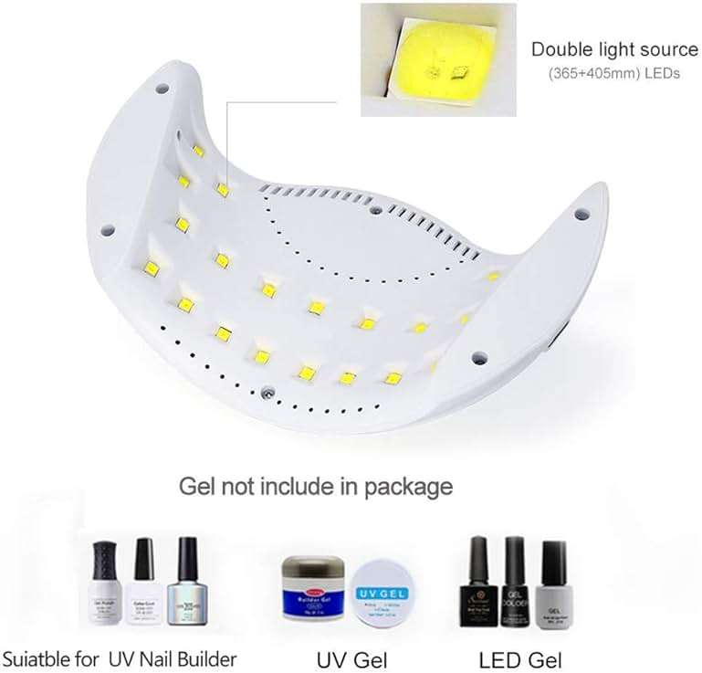 LKE 40W UV LED Nail Lamp, Professional Nail Dryer with 3 Timers (30/60/99s), Smart Sensor & LCD Screen, Fast Curing for Gel Nail Polish – Home & Salon Nail Art Tool, White - Image 5