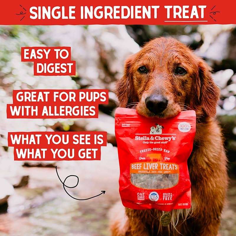 Stella & Chewy's Freeze-Dried Raw Beef Liver Dog Treats - Single Ingredient, No Additives - Premium Training Treats - Perfect For Picky Eaters - 3oz Bag - Image 2