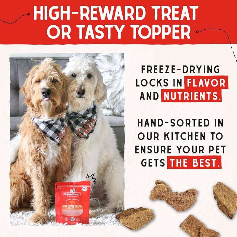 Stella & Chewy's Freeze-Dried Raw Beef Liver Dog Treats - Single Ingredient, No Additives - Premium Training Treats - Perfect For Picky Eaters - 3oz Bag - Image 8