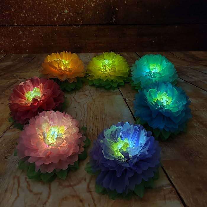 Mybbshower Colorful Fiesta Paper Flowers (9''-7'' Assorted) Set of 10 Outdoor Decoration Kids Birthday Carnival Rainbow Theme Party Backdrop Photo Booth Wall Decor - Image 9