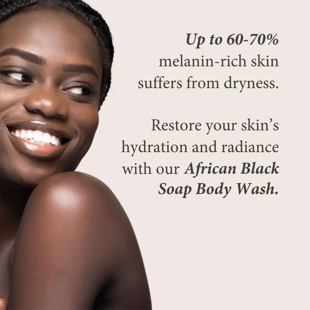 Shea Radiance African Black Soap Body Wash - Dry Skin, Eczema, Rashes, Blemish Cleanser | Lavender Rosemary (16 oz) - Image 4