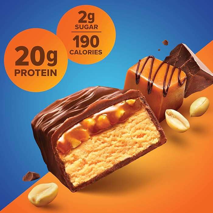 Pure Protein Chocolate Peanut Caramel Protein Bars – 20g Protein, 3g Sugar, 190 Calories (12 count) Low Sugar* High Protein Snack - Gluten Free - Perfect for a Healthy Snack - Image 4