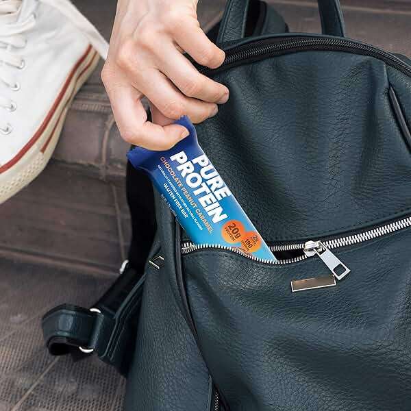 Pure Protein Chocolate Peanut Caramel Protein Bars – 20g Protein, 3g Sugar, 190 Calories (12 count) Low Sugar* High Protein Snack - Gluten Free - Perfect for a Healthy Snack - Image 6