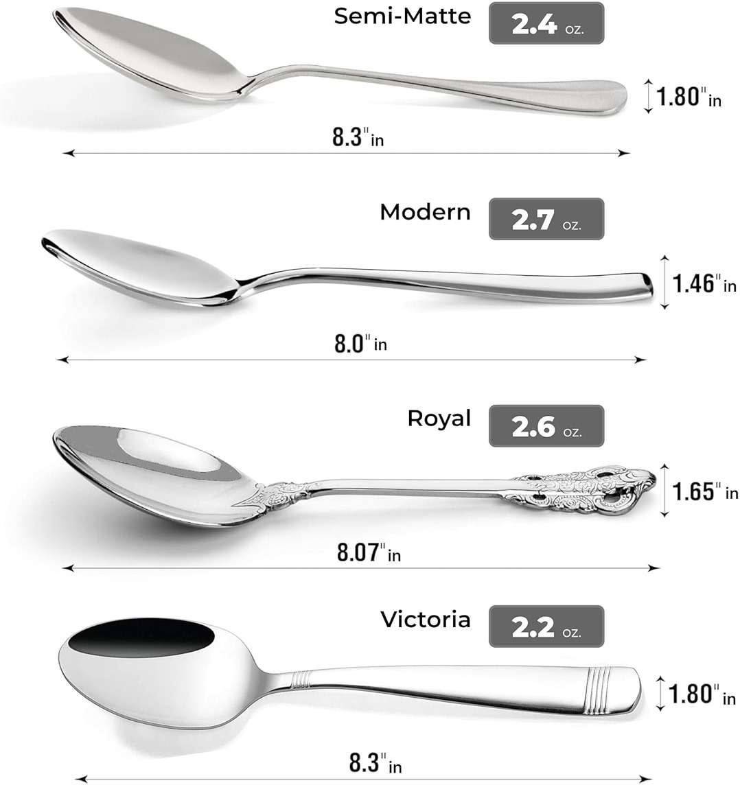 Dokaworld Elegant Design Flatware, Silverware Set for 8 persons, 40 Piece - Spoons, Forks, and Knives 18/10 Stainless Steel, Dishwasher Safe - Image 4